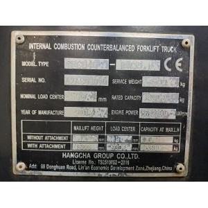 Hangcha CPCD40-RW35 Diesel forklift 4.00T 4.50M 2013  AA83601