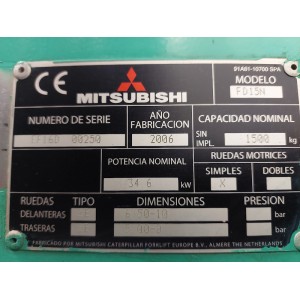 Mitsubishi FD15N Stivuitor diesel 1.50T 4.75M 2006  AC30993