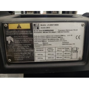 Hyster J1.8XNT Electric forklift 1.80T 4.90M 2012  AC43122