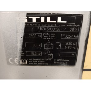 Still RX 60-25 Electric forklift 2.50T 4.44M 2017  14713A