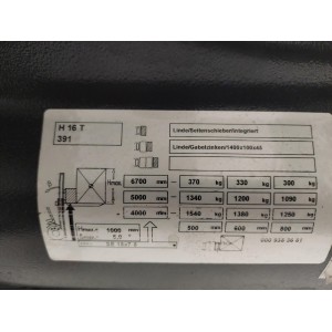 Linde H16T-01 LPG forklift 1.60T 6.70M 2016  AD89148