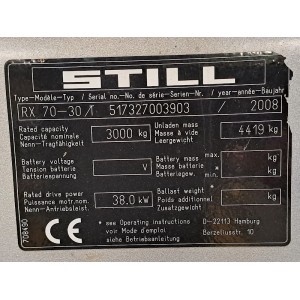 Still RX 70-30T Stivuitor GPL 3.00T 3.72M 2008  AC69653