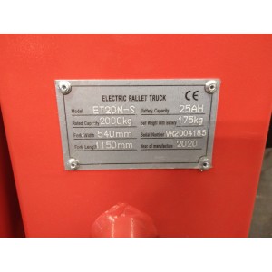 Microlift ET20M-S Electric pallet truck 2.00T 2020  5951GD