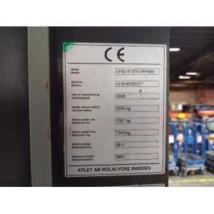 Atlet UHS141 Reach Truck 1.40T 9.60M 2006  3485GE