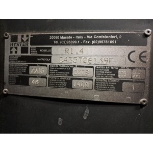 Hyster R1.4 Reach Truck 1.40T 5.07M 2008  4740GE