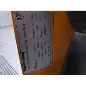 Jungheinrich ETV 114 Reach Truck 1.40T 7.10M 2009  AD12589
