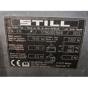 Still FM-X 14 Reach Truck 1.40T 8.00M 2013  AD35894
