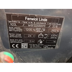 Linde N20LI  1.20T 0.75M 2016  AB07107