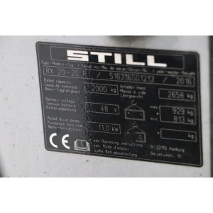 Rx20-20p STILL Електрически мотокар 2.00T 4.72M 2016  NQ67