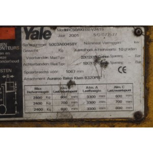 Erc50ake YALE Stivuitor electric 5.00T 5.00M 2001  NJ79
