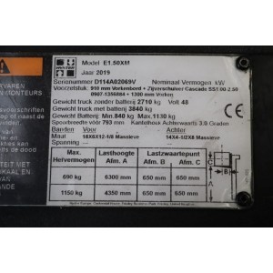 E1.50xm HYSTER Electric forklift 1.50T 6.30M 1998  OA36