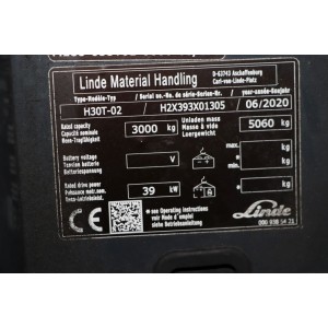 H30t-02 LINDE Stivuitor GPL 3.00T 6.60M 2020  OB32