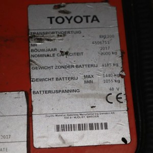 Rre200 BT Reach Truck 2.00T 11.00M 2017  OD42