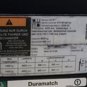 H2.5ft HYSTER Дизелов мотокар 2.50T 4.95M 2020  OF27