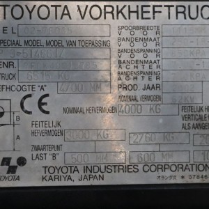 02-7fd35 TOYOTA Stivuitor diesel 3.50T 4.70M 2002  NZ48