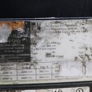 H2.5ft HYSTER Stivuitor GPL 2.50T 4.95M 2019  OG57