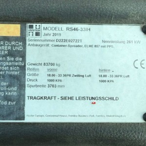 Rs46-33ih HYSTER 46.00T 2019  OI85