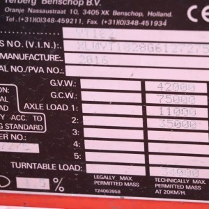 Yt182 TERBERG 34.00T 2016  OH37