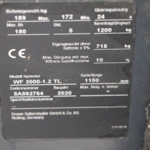 CROWN WF 3000-1.2 TL Produs 1.20T 2.93M 2020 DNS03