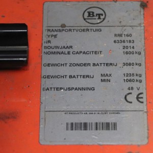 BT RRE160 Produs 1.60T 10.50M 2014 WOD48