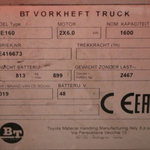 BT C3E160 Produs 1.60T 3.00M 2019 JOD87