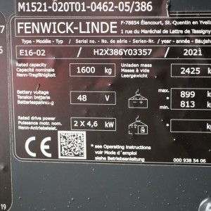 LINDE E16-02 Produs 1.60T 4.62M 2021 SOK70