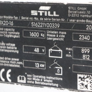 STILL RX20-16 Produs 1.60T 4.62M 2021 SOE96