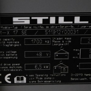 STILL FM-X 17SE Produs 1.70T 9.20M 2021 COC28