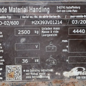 LINDE H25D-02/600 Produs 2.50T 3.65M 2019 MOA90