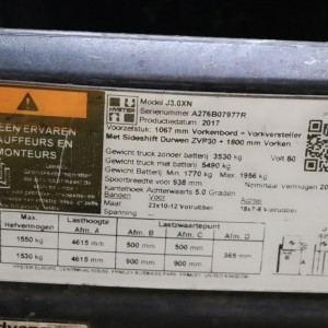 Hyster J3.0XN Produs 3.00T 4.61M 2017 HOL33