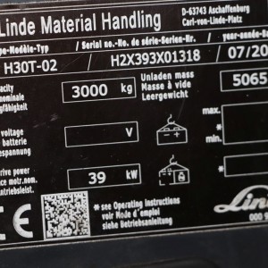 LINDE H30T-02 Produs 3.00T 6.60M 2020 IOB34
