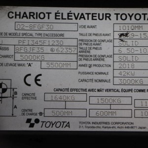 Toyota 02-8FGF30 Produs 3.00T 5.50M 2018 MOG12