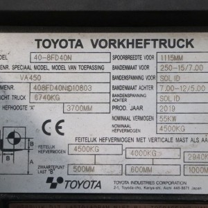 Toyota 40-8FD40N Produs 4.00T 3.75M 2019 PNV93