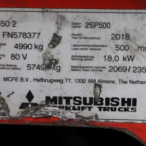 MITSUBISHI FB50 2 Produs 5.00T 5.00M 2018 PNW15