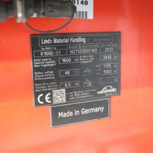 LINDE R16HD-01 Reach Truck 1.60T 10.60M 2013 IOH08