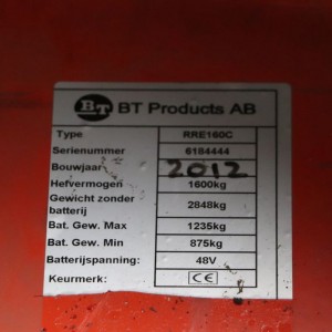 BT RRE160C Reach Truck 1.60T 7.50M 2011 IOL08