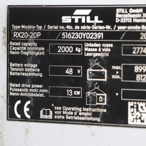 STILL RX20-20P Stivuitor electric 2.00T 4.78M 2022 BNX01