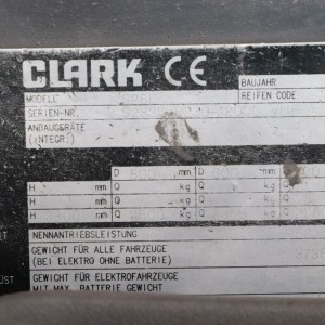 CLARK S25L LPG forklift 2.50T 3.30M 2020 BOL53