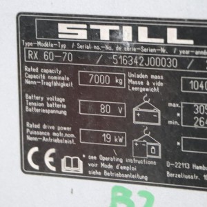 STILL RX60-70 Stivuitor electric 7.00T 6.05M 2018 FOC05