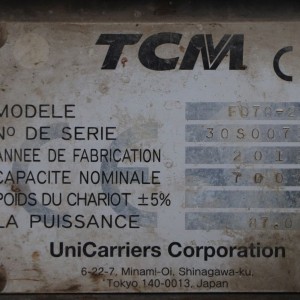 TCM FD70-2 Stivuitor diesel 7.00T 4.45M 2013 GNM58