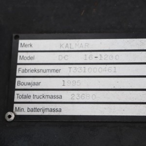 KALMAR DC16-1200 Diesel forklift 16.00T 4.00M 1995 VOK73