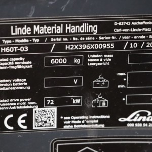 LINDE H60T-03 Stivuitor GPL 6.00T 3.85M 2020 MOM12