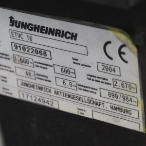 JUNGHEINRICH ETVC 16 Reach Truck 1.60T 6.50M 2004 GOK58