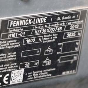 LINDE H16T-01 LPG forklift 1.60T 5.47M 2013 JOM87