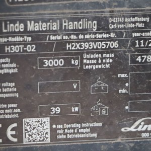 LINDE H30T-02 Stivuitor GPL 3.00T 4.65M 2019 COG02